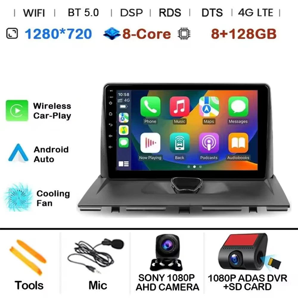 Android 14 CAR Radio For Peugeot Expert 2 G9 2007 - 2017 GPS Navigation Screen Touch Stereo Head Unit Cam Multimedia Player