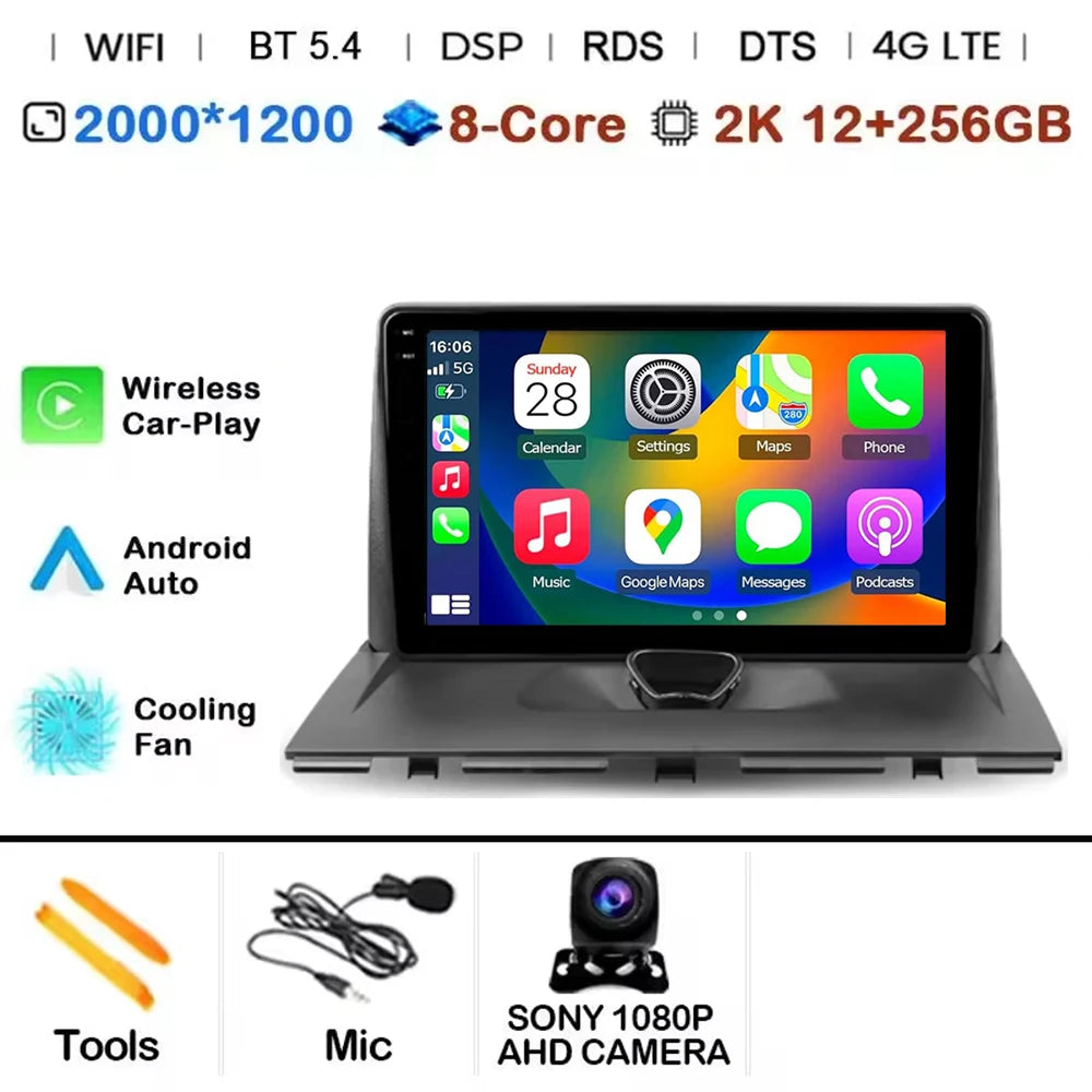 Android 14 CAR Radio For Peugeot Expert 2 G9 2007 - 2017 GPS Navigation Screen Touch Stereo Head Unit Cam Multimedia Player