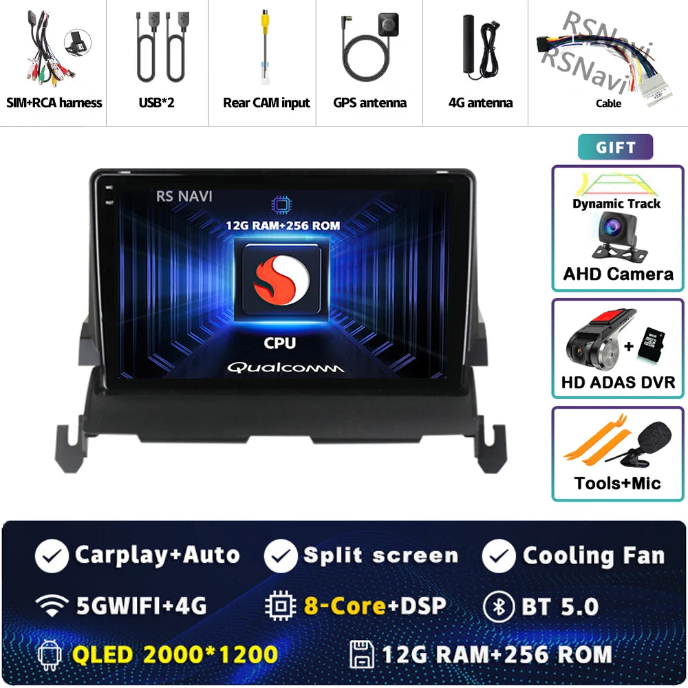 Android 14 CarPlay Car Radio for Dodge Journey 2009 2010 2011 2012 Multimedia Navigation GPS Stereo Auto video Head Unit 2 DIN