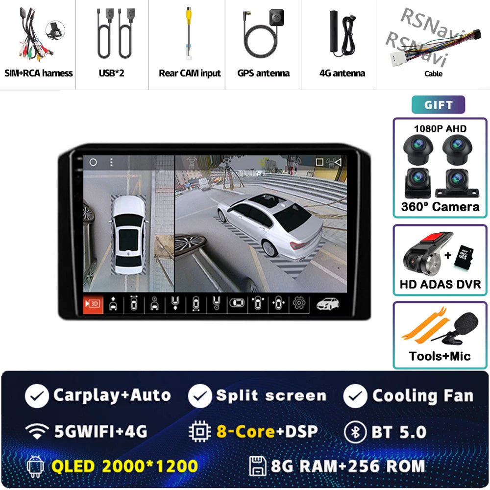 Android 14 Car Radio For Mitsubishi Xpander 2021 2022 Navigation GPS Multimedia Video Player Stereo wifi+4G Carplay Qualcomm DSP
