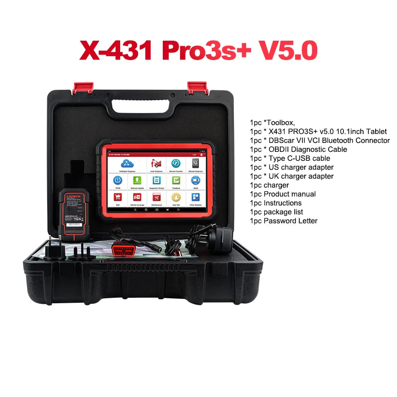 2025 LAUNCH X431 Pro3s Plus V5.0 10.1" Full System Car Diagnostic tools ECU Coding Bi-directional controal Topology Mapping