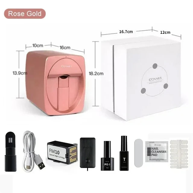 3D Portable Painted Nail Printer Machine Intelligent Automatic Printing Celebrity Home Nail Machine Artifact With Cartridge DIY