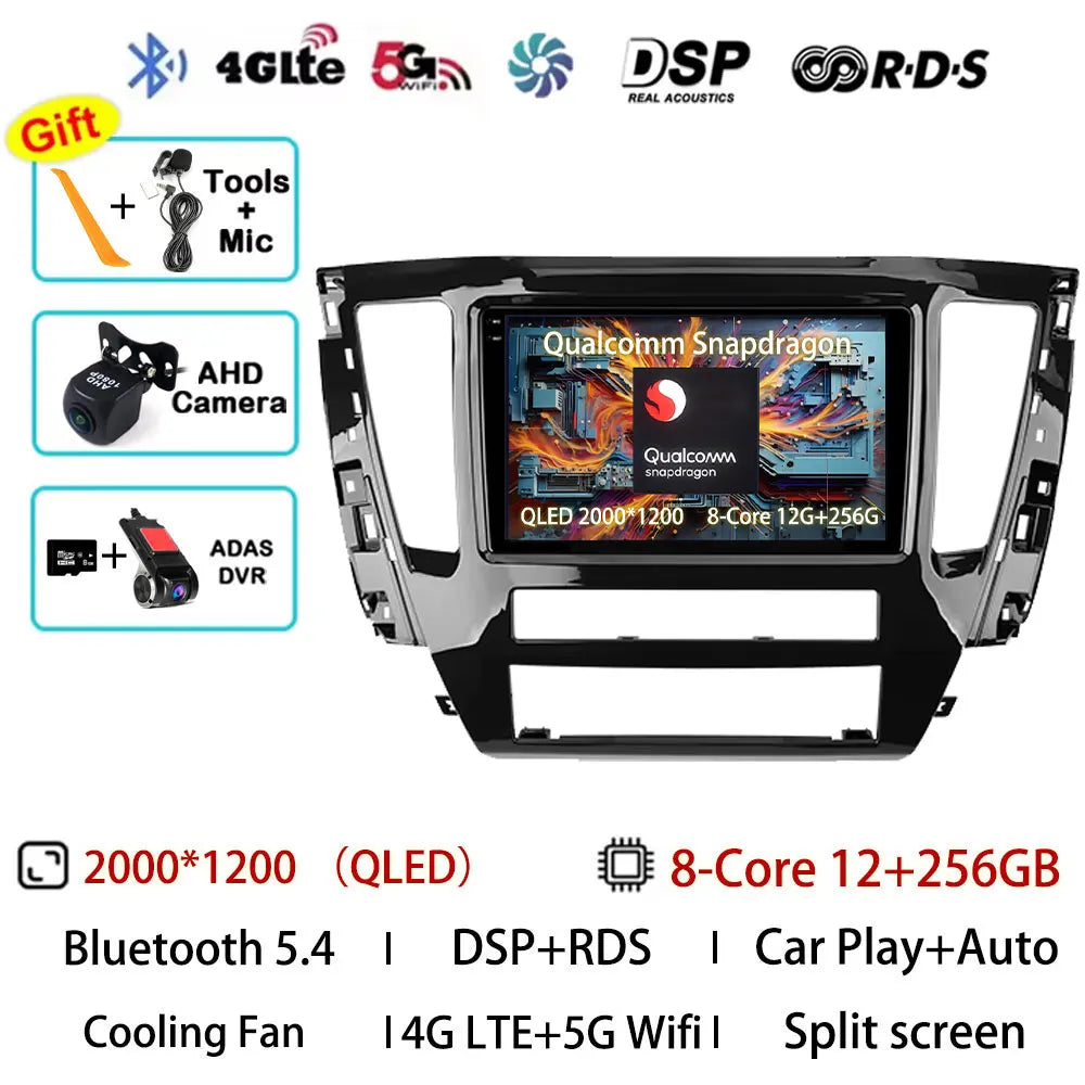 Android 15 Car Radio For Mitsubishi Pajero Sport 3 2020 - 2021 GPS Multimedia Player Navi Head Unit Stereo 360 Camera QLED Video