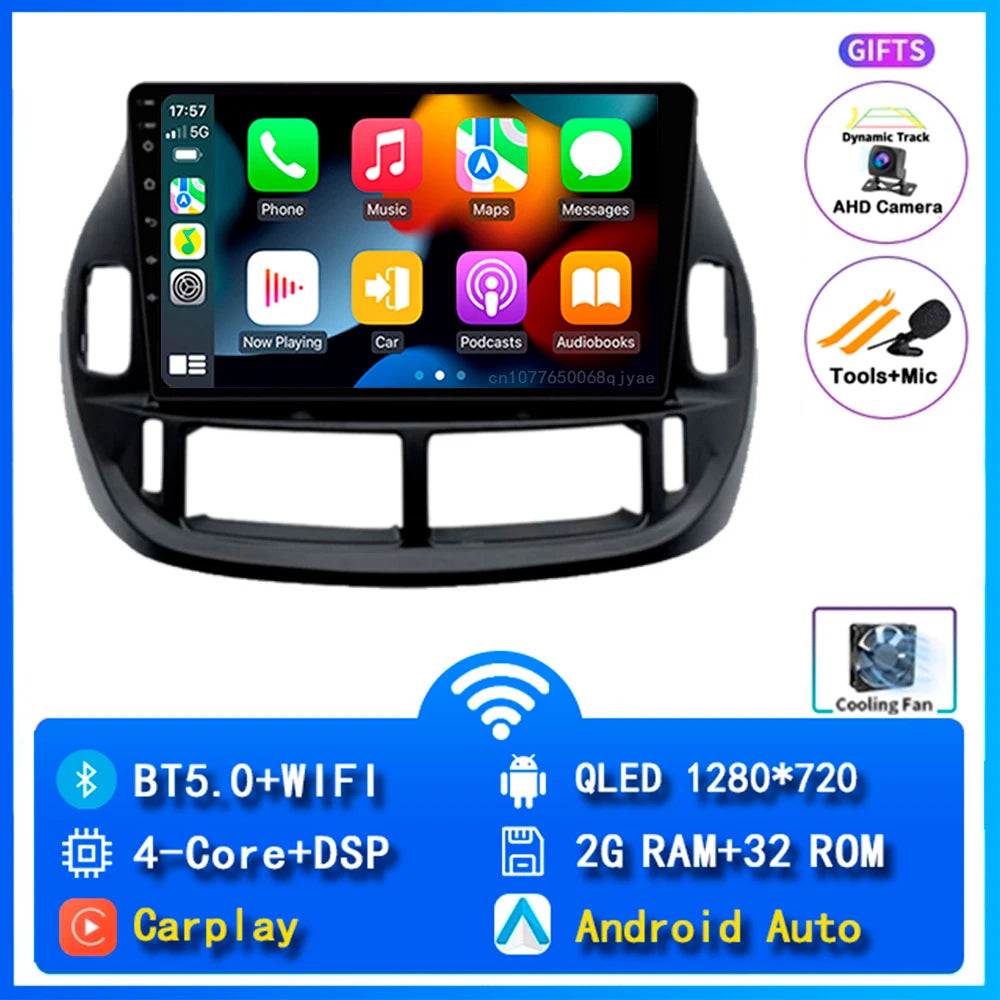 Android 14 Carplay Car Radio For Toyota Estima ACR30 2000 2001 2002 -2005 Navigation DSP Multimedia Player stereo wifi+4G BT GPS