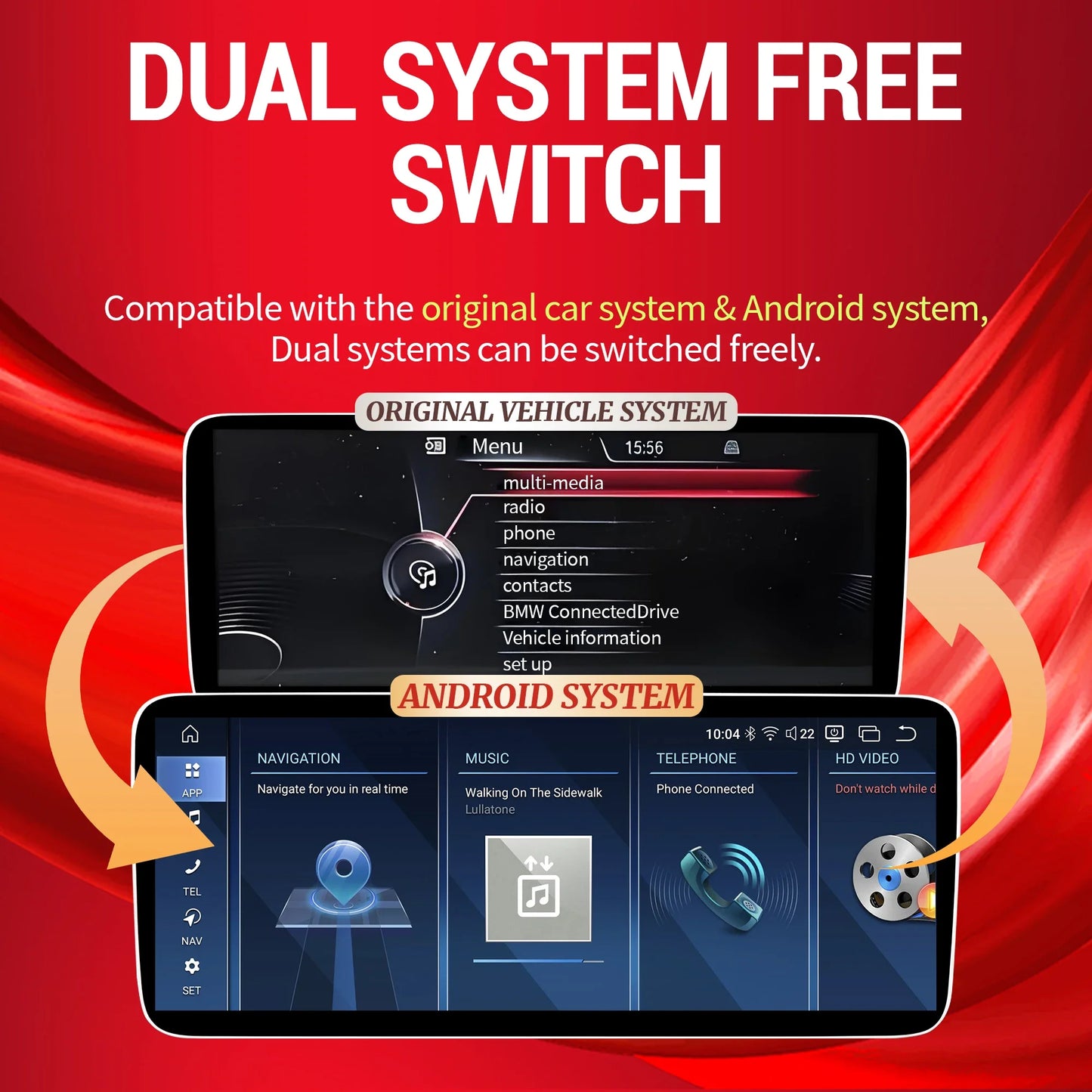 12.3 inch Android 14 For BMW 5 Series E60 E61 2005-2010 Car Radio 4G Wireless BT Carplay Snapdragon 680 Touch Head Unit Screen