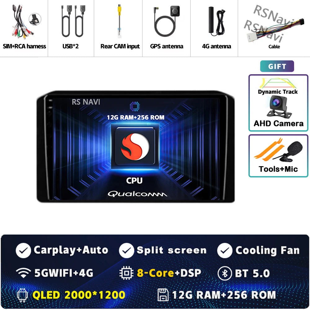 Android 14 Car Radio For Mitsubishi Xpander 2021 2022 Navigation GPS Multimedia Video Player Stereo wifi+4G Carplay Qualcomm DSP