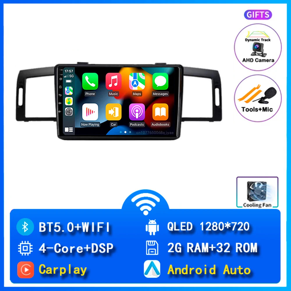 Android 14 Carplay Car Radio For Infiniti M35 2003 - 2010 NISSAN FUGA 2005 - 2010 Navigation Multimedia Player Stereo WiFi+4G BT