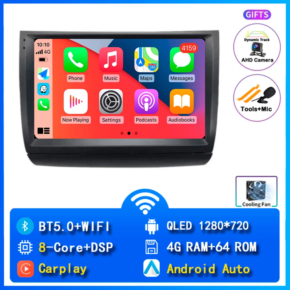 Android 14 wifi+4G Carplay Car Radio For Toyota Prius 20 2002 - 2009 Navigation GPS Video Player Stereo Multimedia DVD DSP 8core