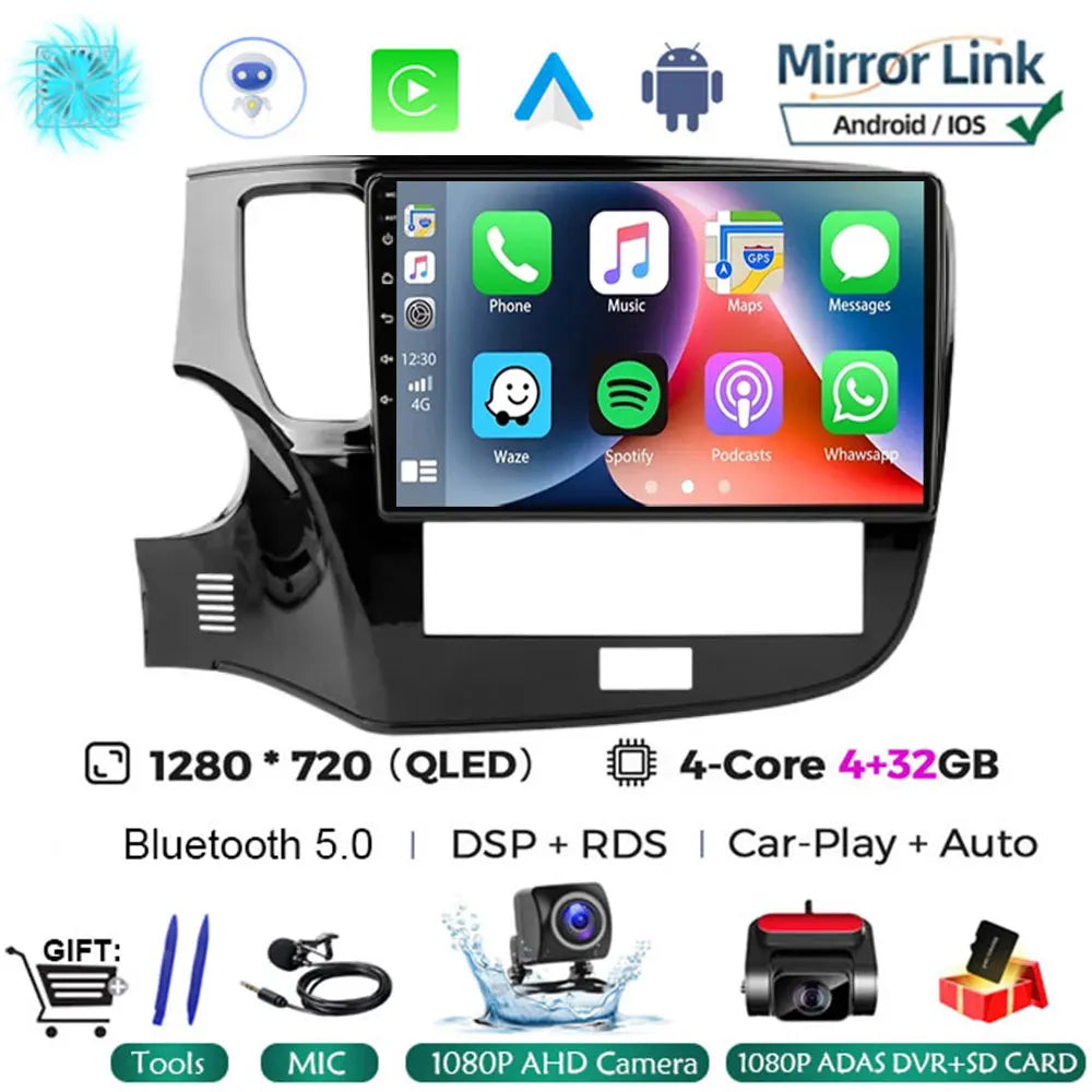Android 14 Car Radio Multimedia Automotive Carplay Android Auto Wireless For Mitsubishi Outlander 3 2012-2018 Autoradio Stereo