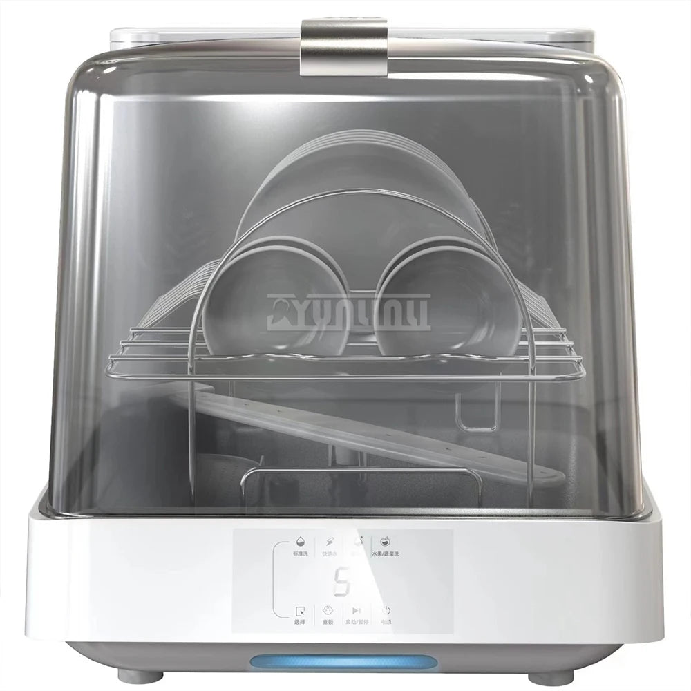 Portable Dishwashers Countertop Dish Washing Machine Kitchen Household Intelligen Visual Dishwashe