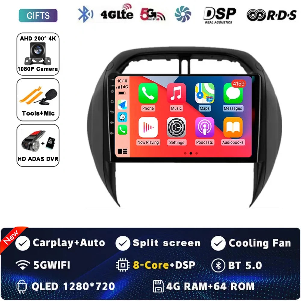 Android 15 Auto Radio For Toyota RAV4 RAV 4 2003 2004 2005 DSP Carplay GPS Navigation Multimedia Video Player Stereo 2din DVD