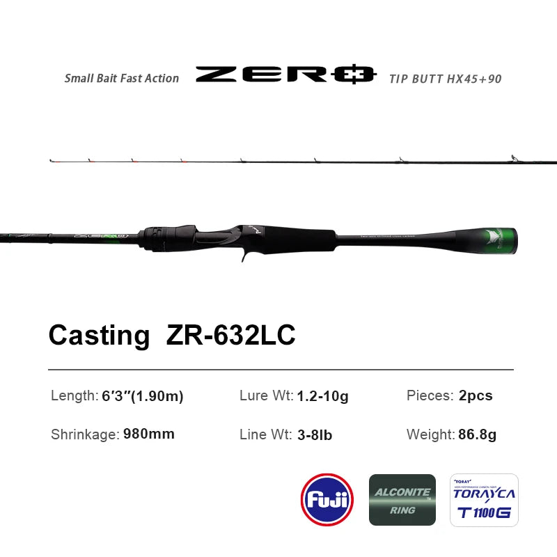 PURELURE ZERO Small Bait Light High Carbon Long Throwing Rod Rock Fishing Spinning Trout Rod BFS Fishing Casting UL Stream Bass