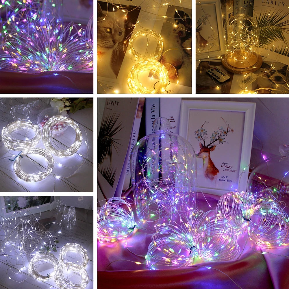 10M-200M LED String Lights Street Fairy Lights Christmas Lights Tree Garland For Outdoor Home Party New Year Wedding Decoration