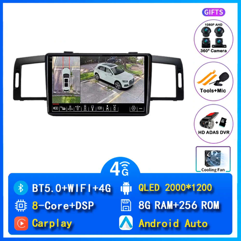 Android 14 Carplay Car Radio For Infiniti M35 2003 - 2010 NISSAN FUGA 2005 - 2010 Navigation Multimedia Player Stereo WiFi+4G BT