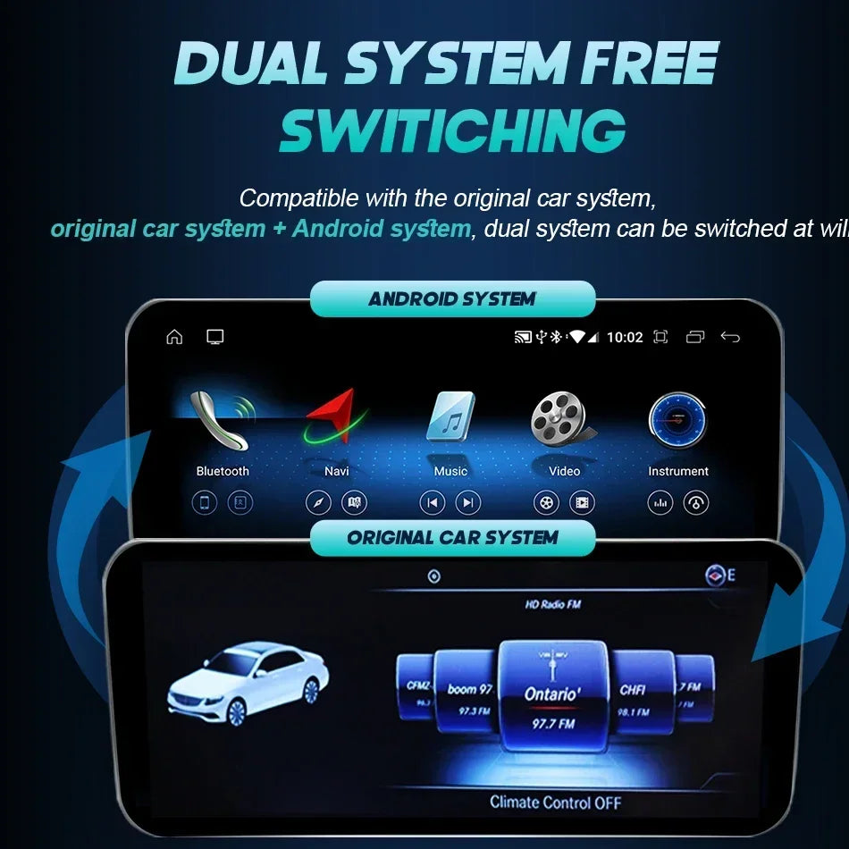 Android 14 Auto Carplay Touch Screen For Mercedes Benz ML GL W166 X166 2011-2015 Car Video Radio GPS Navigation Stereo 4G WIFI