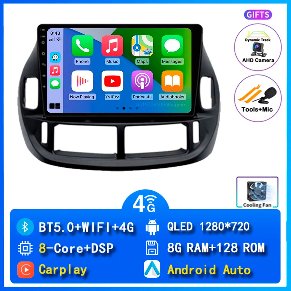 Android 14 Carplay Car Radio For Toyota Estima ACR30 2000 2001 2002 -2005 Navigation DSP Multimedia Player stereo wifi+4G BT GPS