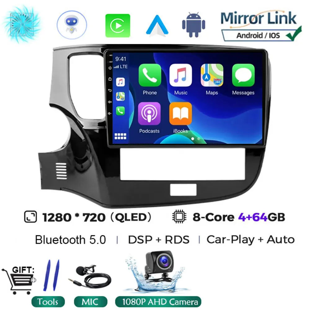 Android 14 Car Radio Multimedia Automotive Carplay Android Auto Wireless For Mitsubishi Outlander 3 2012-2018 Autoradio Stereo