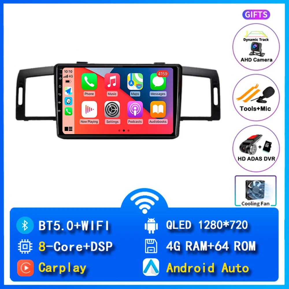 Android 14 Carplay Car Radio For Infiniti M35 2003 - 2010 NISSAN FUGA 2005 - 2010 Navigation Multimedia Player Stereo WiFi+4G BT