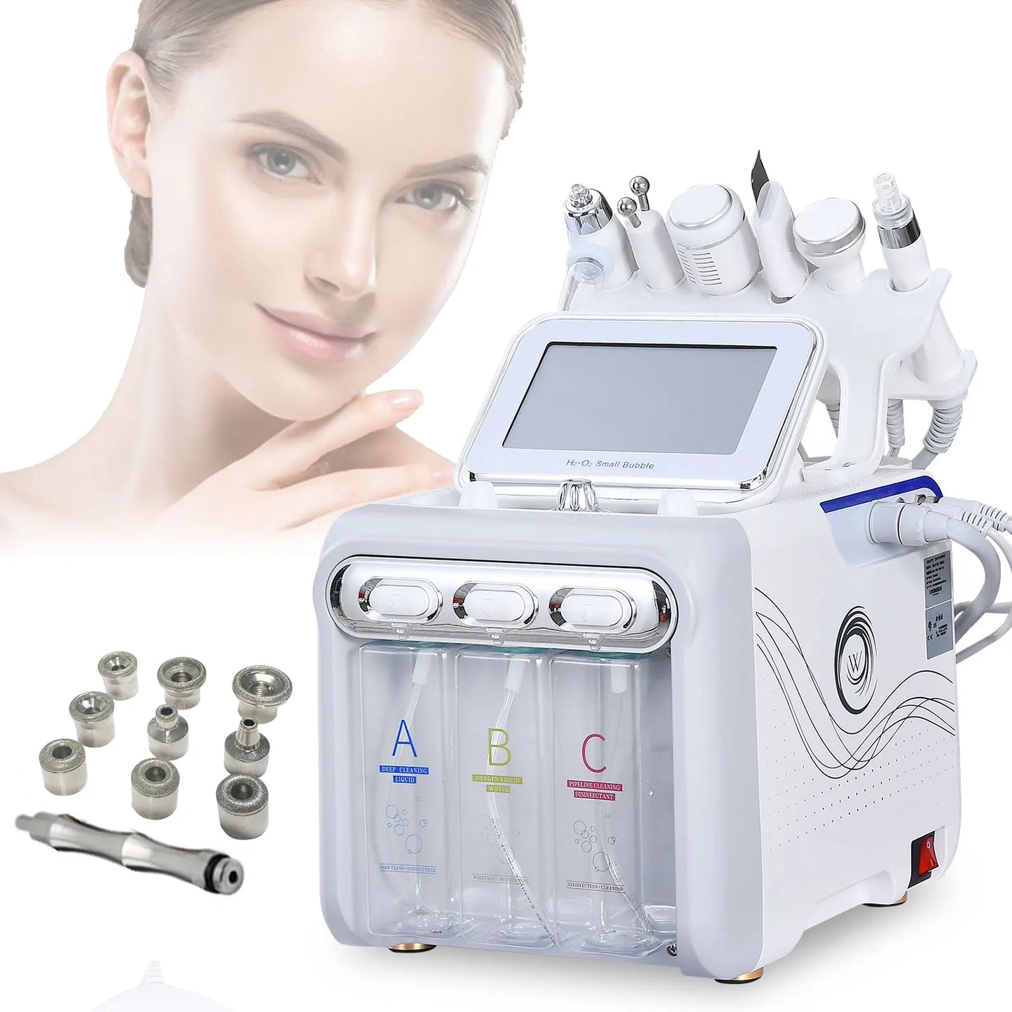 Hot selling hydro Microdermabrasion machine diamond hydra 7 in1 h202 beauty machine facial machine