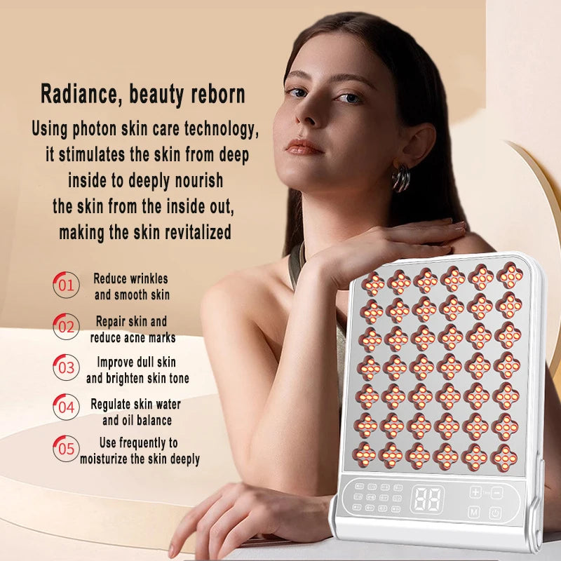 Newest Portable Beauty Health Device LED Red Light Face Therapy Device Skin Whitening Skin Care Facial Machine Home Use