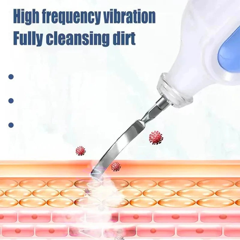 Portable Pore Cleansing Skin Scrubber Spatula Face Peeling Sonic Facial Ultrasonic Skin Scrubber Spatula Ultra Skin Scrubber