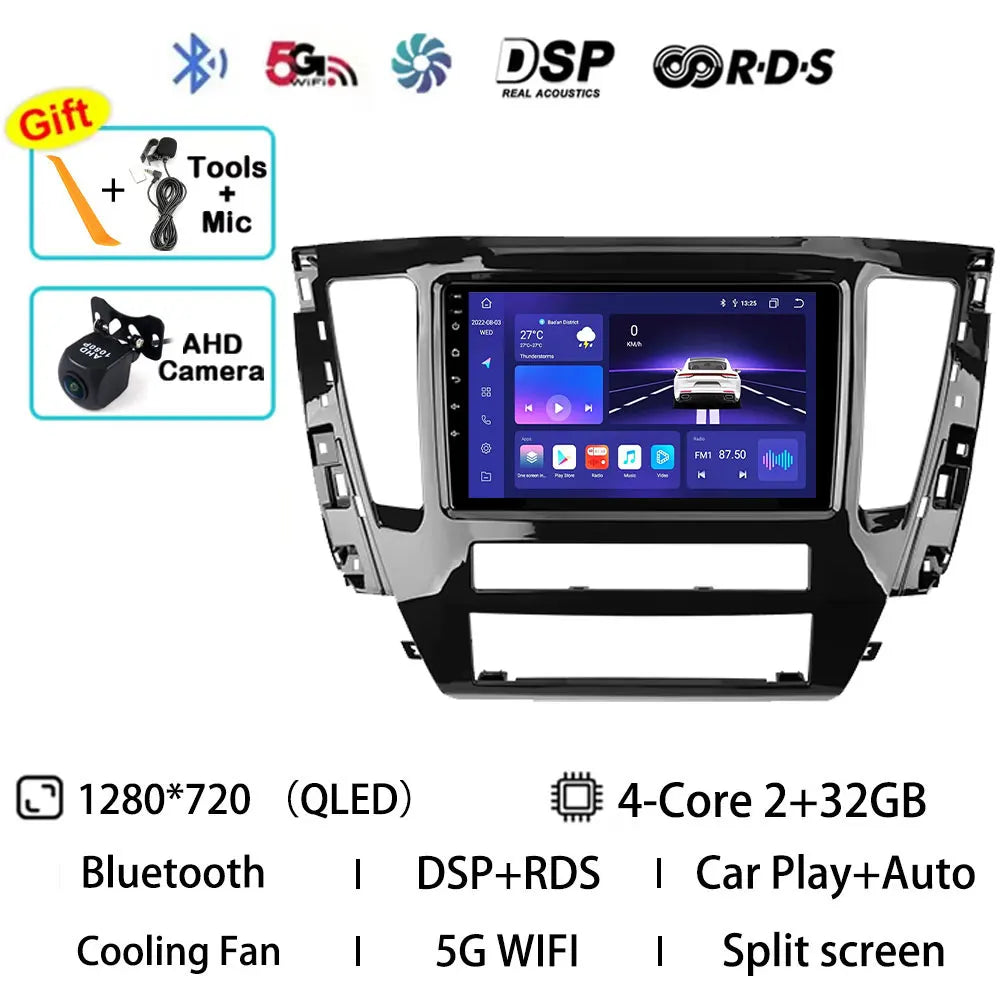 Android 15 Car Radio For Mitsubishi Pajero Sport 3 2020 - 2021 GPS Multimedia Player Navi Head Unit Stereo 360 Camera QLED Video