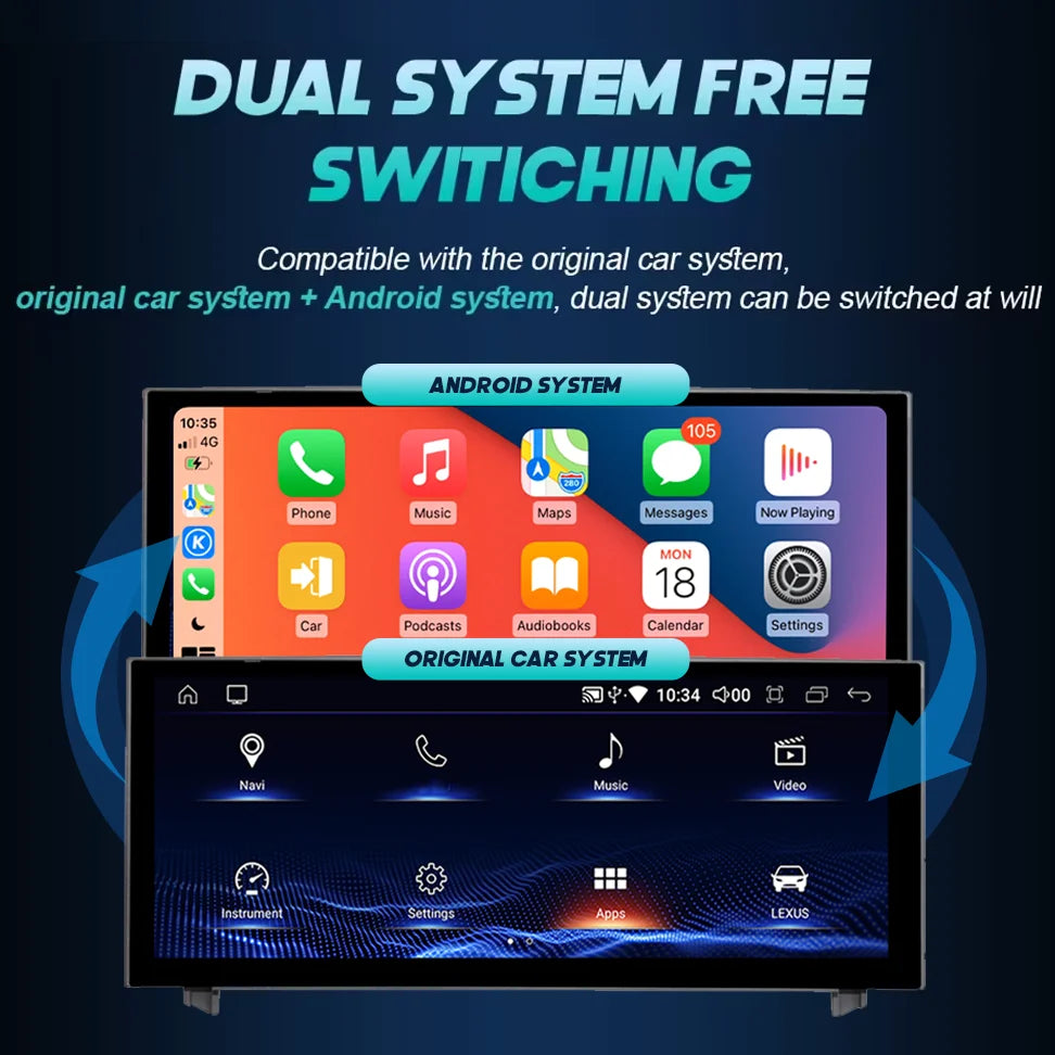 Android 14 8G 128G For Lexus NX NX200 NX200T 300h 2014-2021 Car Radio GPS Navigation Multimedia Player CarPlay Autoradio DSP