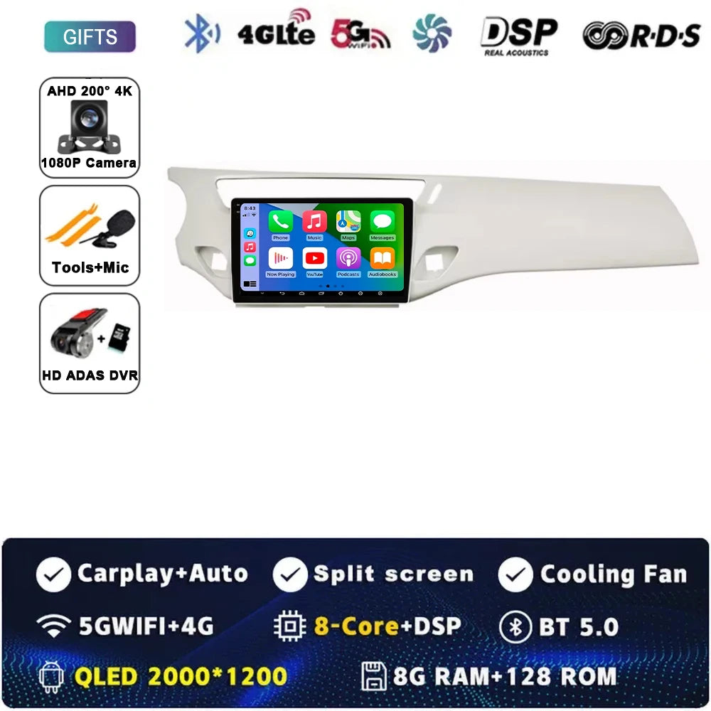 Car Radio Carplay Android 15 For Citroen C3 DS3 2010 - 2016 Navigation GPS Android Auto Multimedia Player Stereo 4G Wifi No 2din