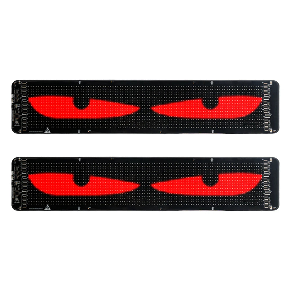 LED Car Front Rear Windshield Glass Light USB Car Demon Eyes Flexible Display Screen Light DIY Programmable for Store/Bar/Trucks