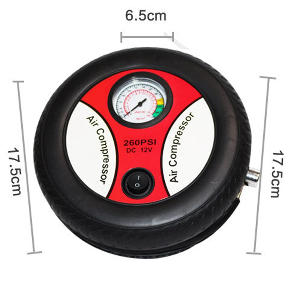 Portable Tire Inflator Air Compressor For Dc Electric With Visible Scale Small Size Perfect Gadget For Car Owners Efficient Safe