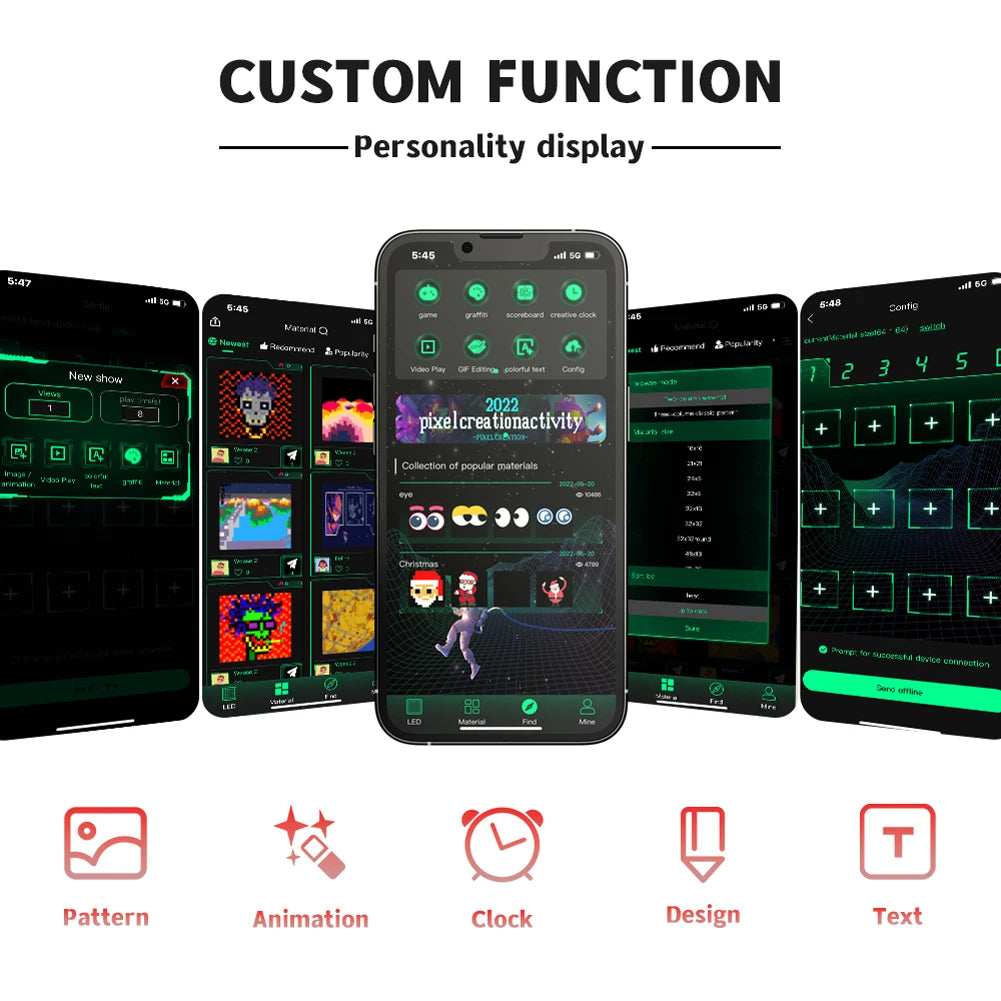 LED Car Front Rear Windshield Glass Light USB Car Demon Eyes Flexible Display Screen Light DIY Programmable for Store/Bar/Trucks