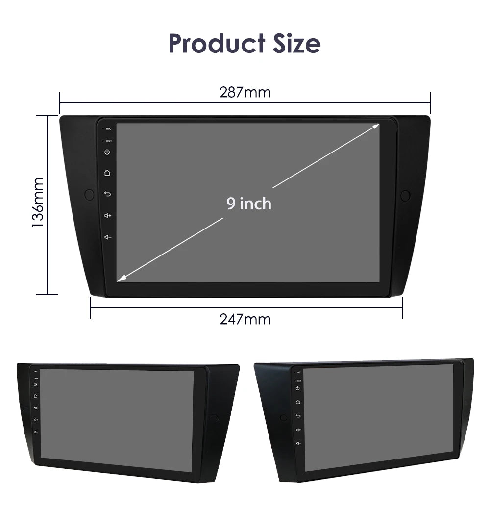 Hizpo Car Radio For BMW 3 Series E90 E91 E92 E93 2006-2012 Stereo Multimedia Wireless CarPlay Android Auto No 2 din 2din DVD RDS