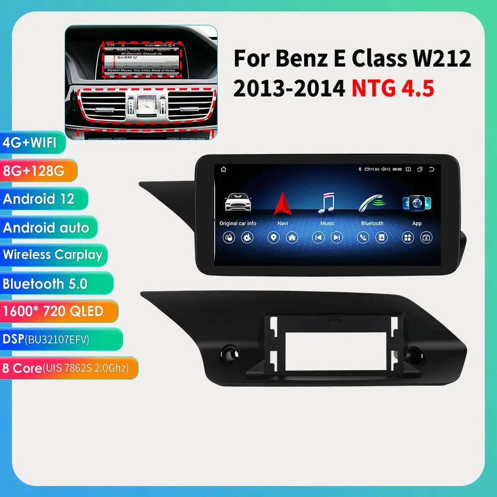 8 Core Android System Car GPS Navi Screen For Mercedes W212 2009-2016 WIFI SIM 8GB+256GB BT Carplay IPS Screen Multimedia Player
