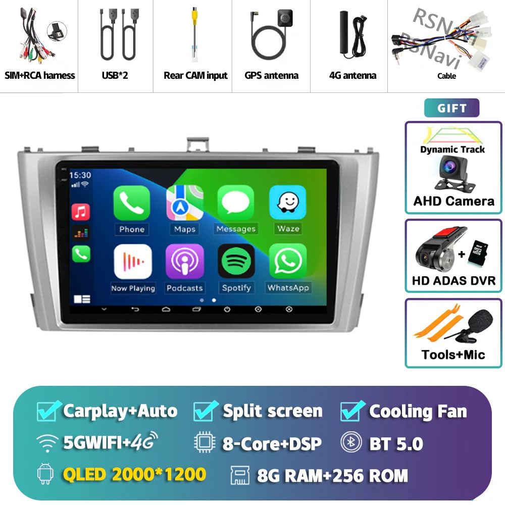 Android 14 Car Radio For Toyota Avensis T27 2009 - 2015 Navigation GPS Multimedia Player Stereo wifi+4G Carplay auto video 2din