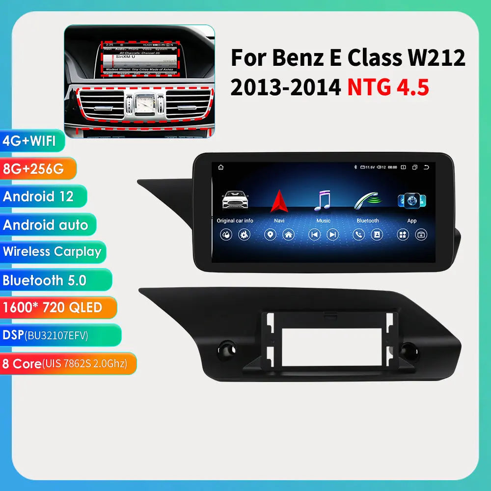 8 Core Android System Car GPS Navi Screen For Mercedes W212 2009-2016 WIFI SIM 8GB+256GB BT Carplay IPS Screen Multimedia Player
