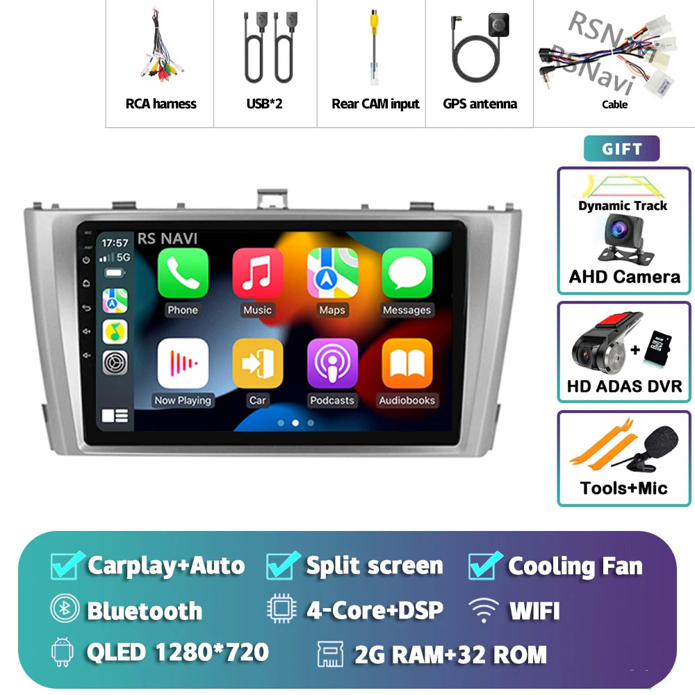 Android 14 Car Radio For Toyota Avensis T27 2009 - 2015 Navigation GPS Multimedia Player Stereo wifi+4G Carplay auto video 2din
