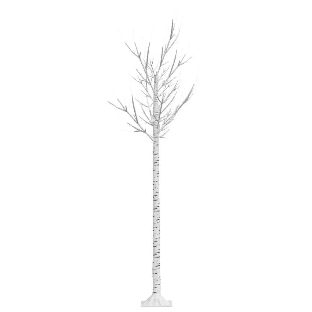 6ft Cold White Willow Christmas Tree with 200 LEDs - Indoor/Outdoor Holiday Decoration