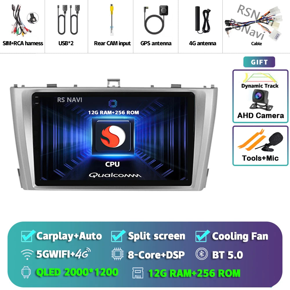 Android 14 Car Radio For Toyota Avensis T27 2009 - 2015 Navigation GPS Multimedia Player Stereo wifi+4G Carplay auto video 2din