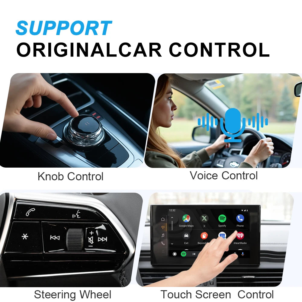 NEW Wireless CarPlay Android Auto Smart Mini Box USB Type-C Plug&Play WiFi Fast Connect Compatible with 98% Cars Carplay Adapter