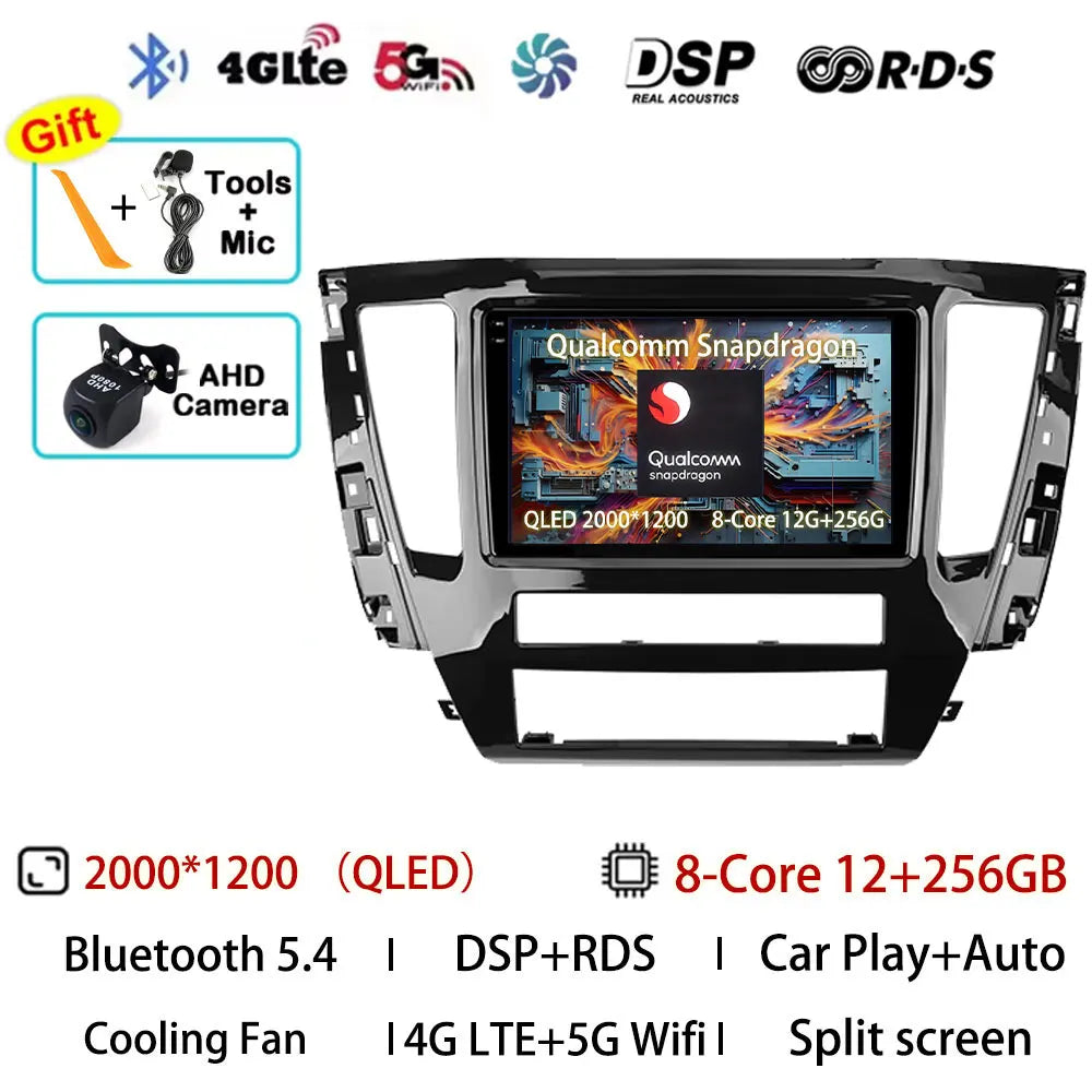 Android 15 Car Radio For Mitsubishi Pajero Sport 3 2020 - 2021 GPS Multimedia Player Navi Head Unit Stereo 360 Camera QLED Video