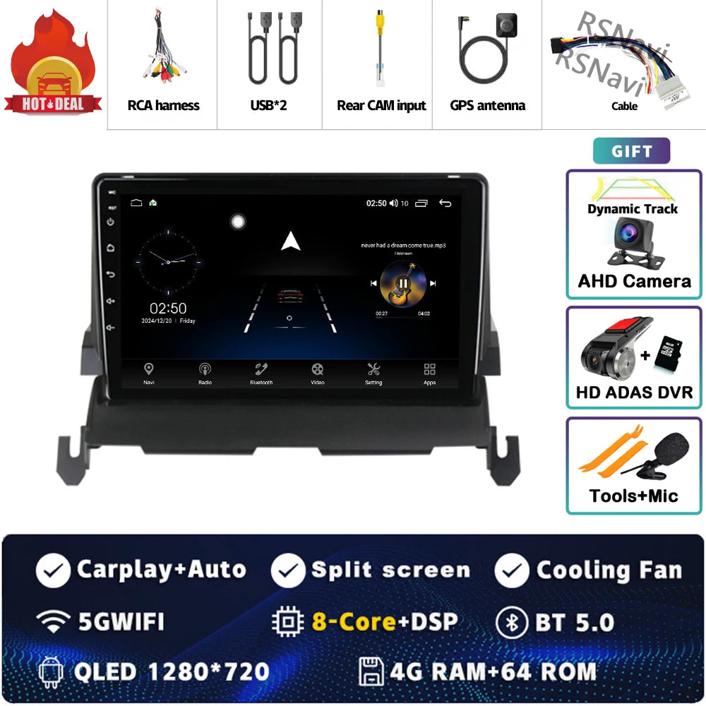 Android 14 CarPlay Car Radio for Dodge Journey 2009 2010 2011 2012 Multimedia Navigation GPS Stereo Auto video Head Unit 2 DIN