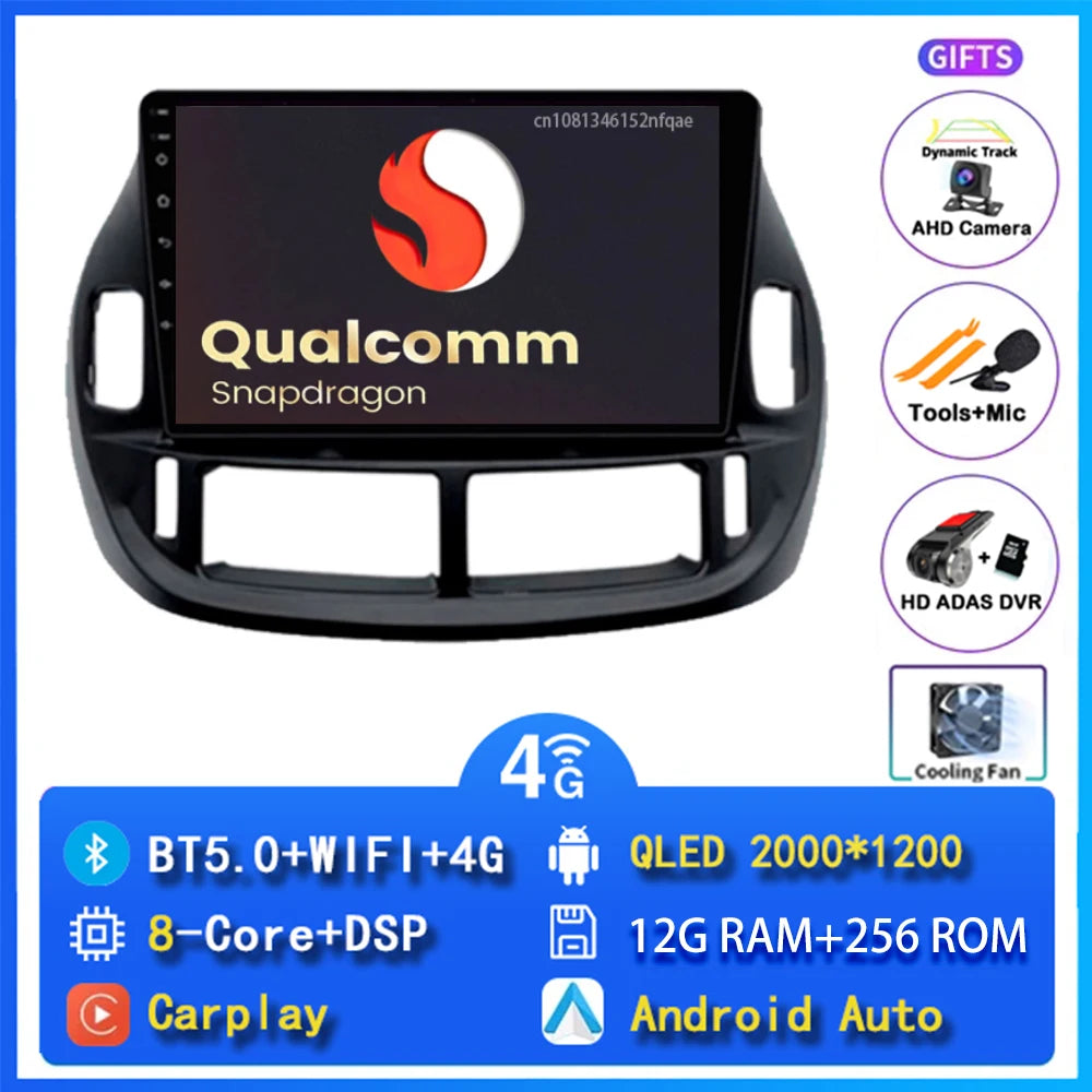 Android 14 Carplay Car Radio For Toyota Estima ACR30 2000 2001 2002 -2005 Navigation DSP Multimedia Player stereo wifi+4G BT GPS