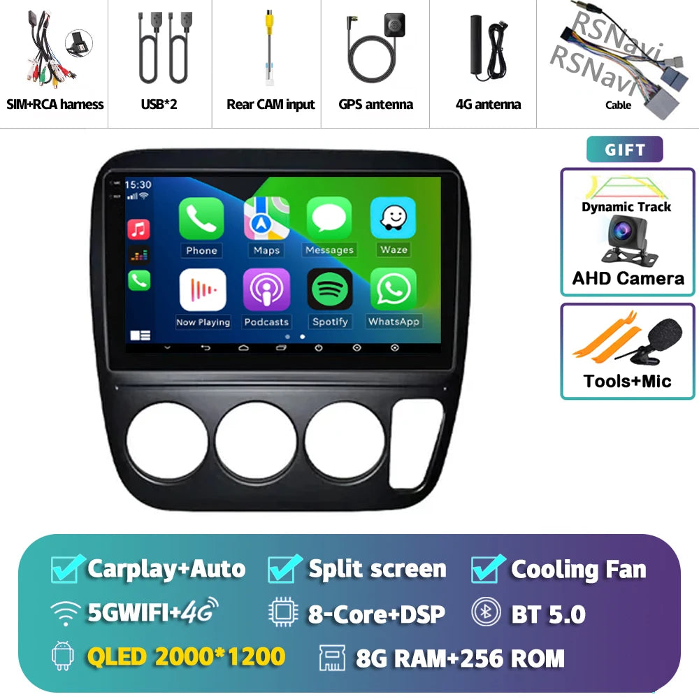 Android 14 Carplay Auto Car Radio For Honda CRV CR-V 1997-2001 Multimedia Video Player GPS Navigation Autoradio Stereo 2 Din DSP