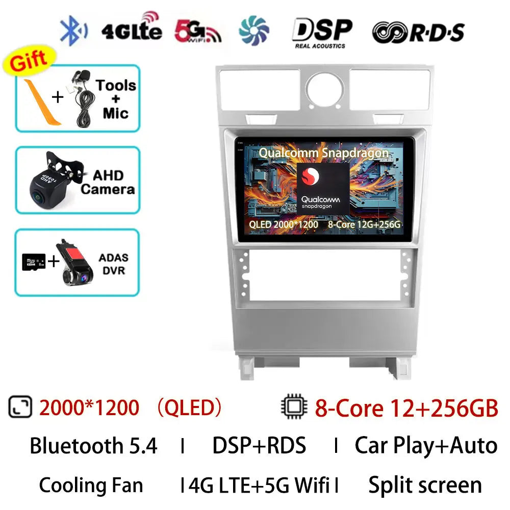 Android 15 Car Radio For Lincoln Navigator 2002 - 2006 GPS Wireless Carplay Auto Multimedia Player Navi Head Unit Stereo QLED BT