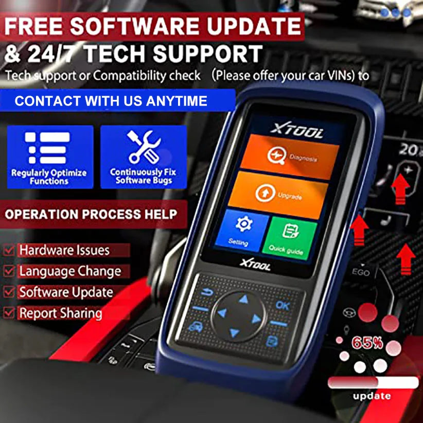 XTOOL A30 Pro Car Bi-Directional Scanner Full Systems Diagnostic Tool with 15 Services Key Programming ABS Bleeding Free Update