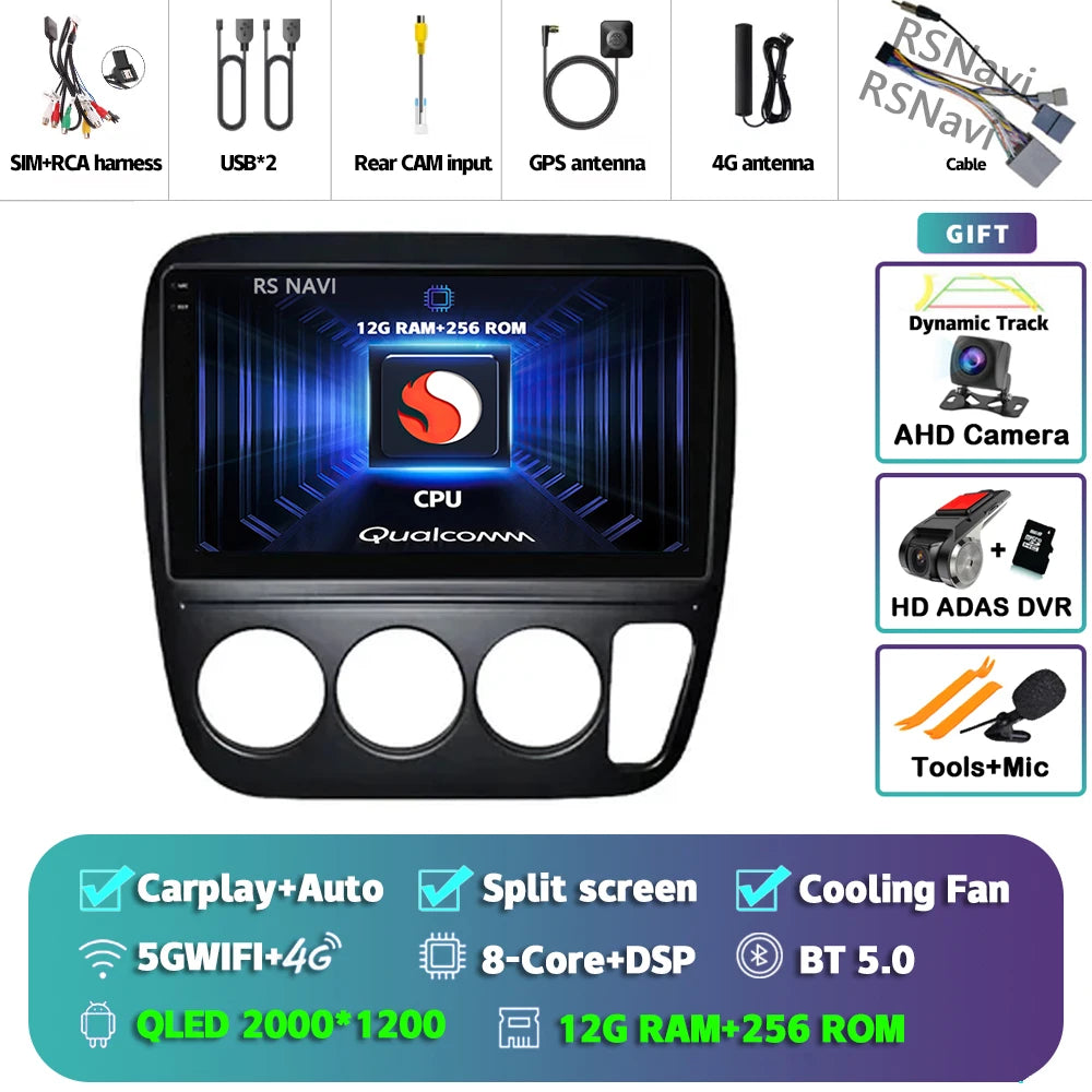 Android 14 Carplay Auto Car Radio For Honda CRV CR-V 1997-2001 Multimedia Video Player GPS Navigation Autoradio Stereo 2 Din DSP