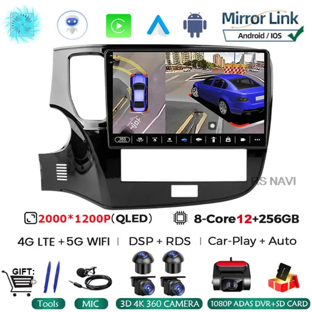 Android 14 Car Radio Multimedia Automotive Carplay Android Auto Wireless For Mitsubishi Outlander 3 2012-2018 Autoradio Stereo