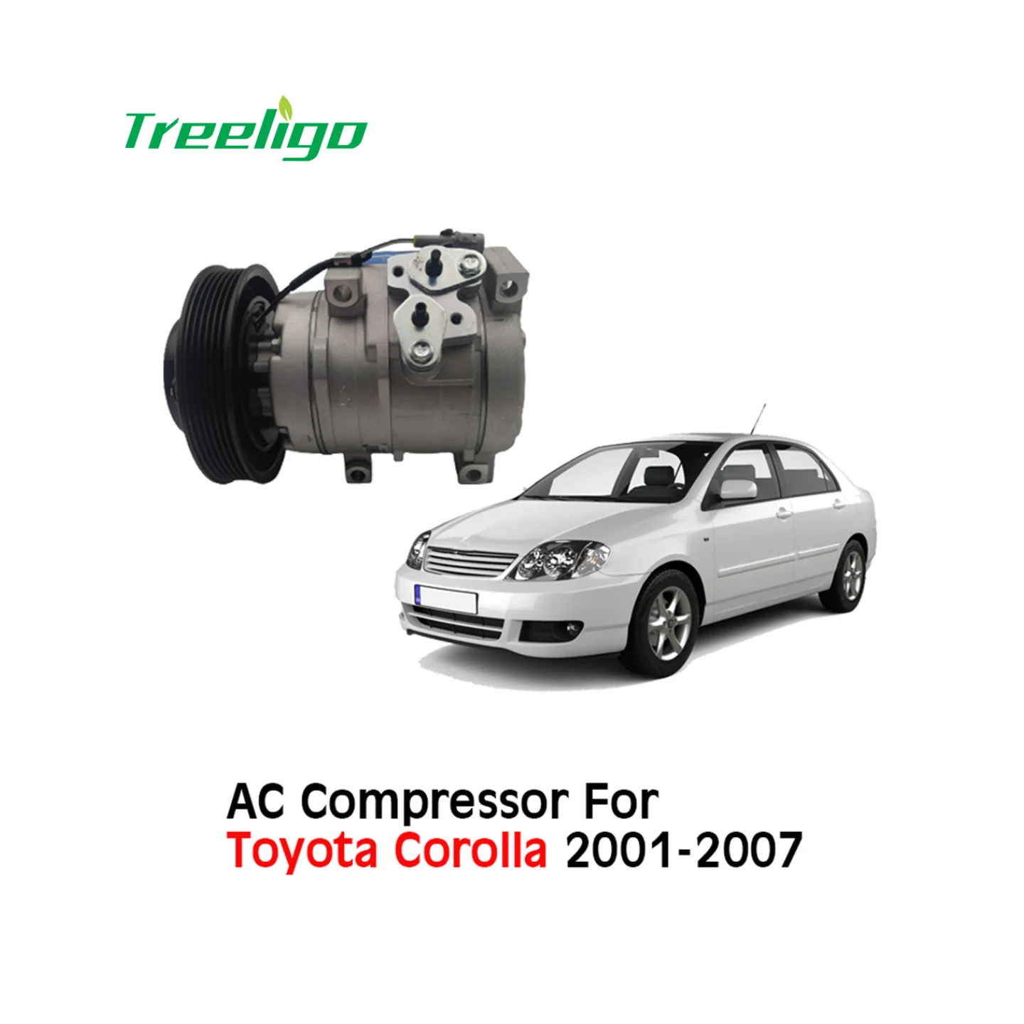 Car A/C Air Conditioning Compressor For Toyota Corolla 2001-2007 447220-4351 447220-4350 Automotive AC Conditioner Compressor