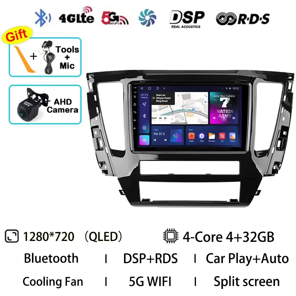 Android 15 Car Radio For Mitsubishi Pajero Sport 3 2020 - 2021 GPS Multimedia Player Navi Head Unit Stereo 360 Camera QLED Video