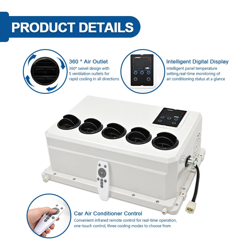 Air Conditioning 4-holes heating Universal Electric Car Compressor with 12V/24V A/C System – Perfect Climate Control for Trucks